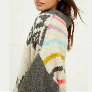 Free People New Nordic Stripe Pullover Sweater